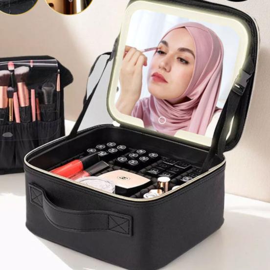 Coffret de Maquillage Professionnel avec Miroir Éclairé