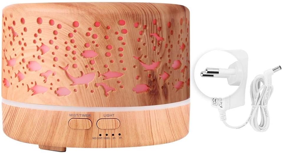 Diffuseur d'Huile Essentielle et Humidificateur d'Air Ultrasonique - 700 ml avec 7 Couleurs d'Ambiance