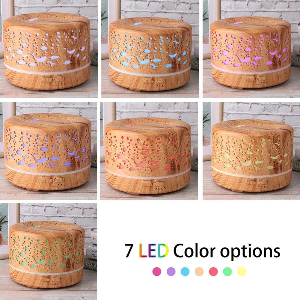 Diffuseur d'Huile Essentielle et Humidificateur d'Air Ultrasonique - 700 ml avec 7 Couleurs d'Ambiance