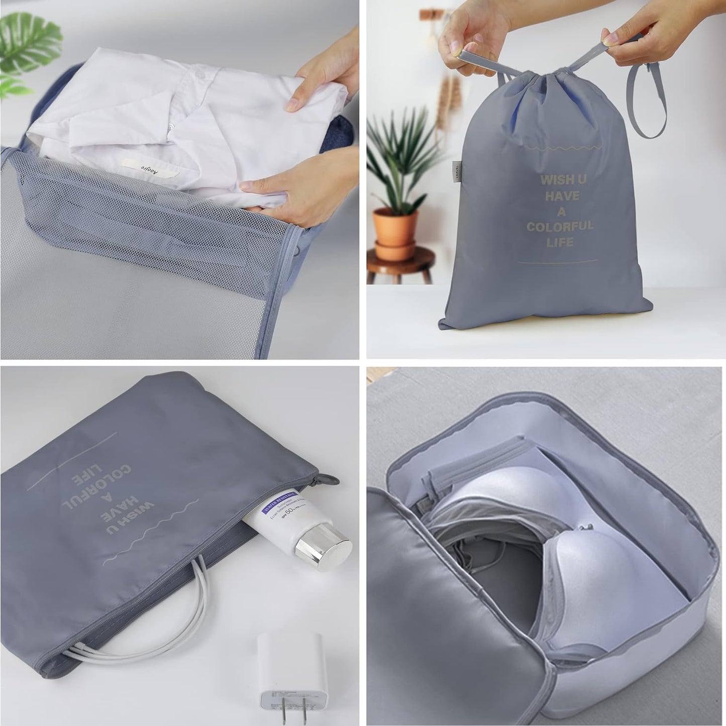 Pack de 8 Organisateurs de Valise