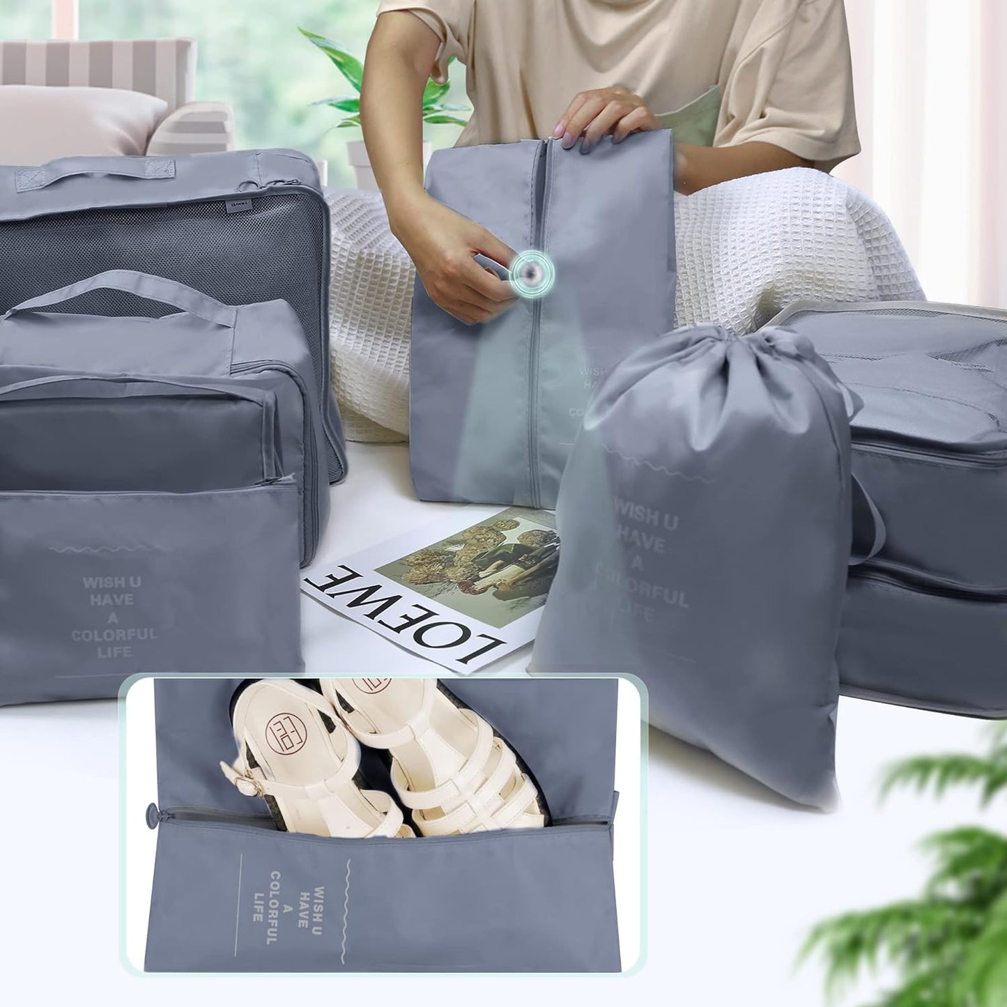 Pack de 8 Organisateurs de Valise