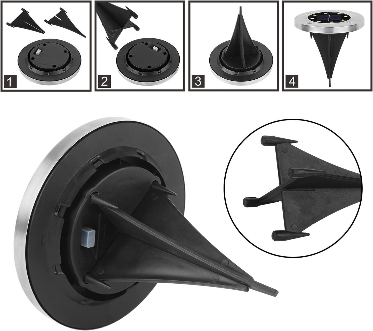 Spot Lumineux à Énergie Solaire Pour Jardin, Escaliers et Terrasses
