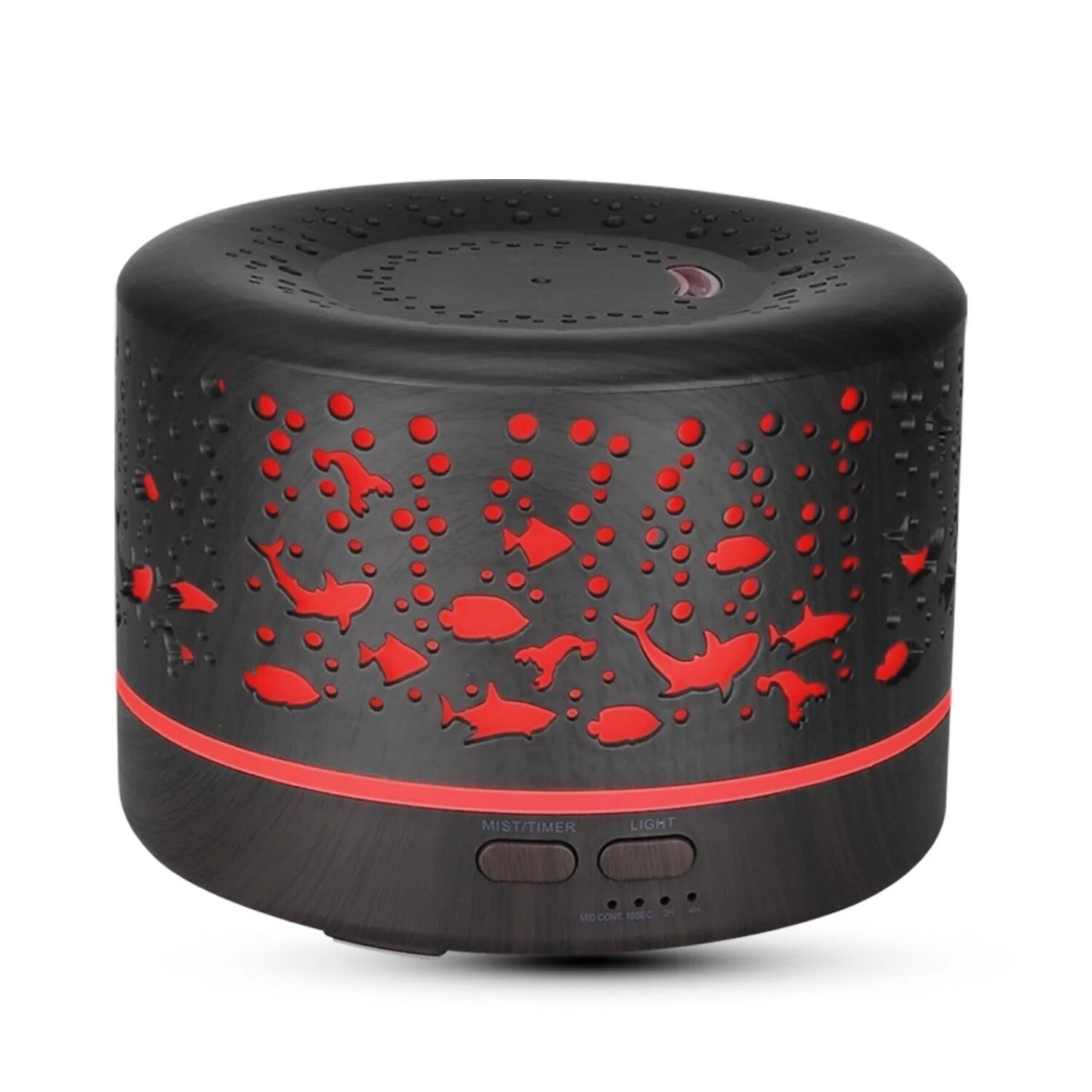 Diffuseur d'Huile Essentielle et Humidificateur d'Air Ultrasonique - 700 ml avec 7 Couleurs d'Ambiance