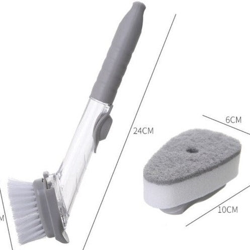 Brosse à vaisselle avec distributeur de savon liquide