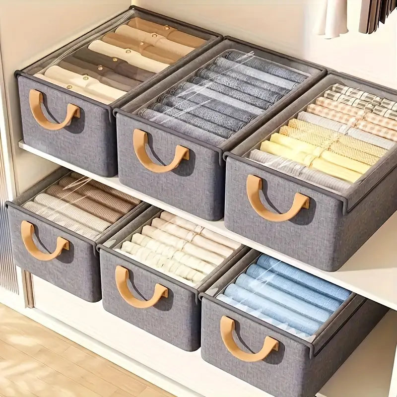 Boîte de rangement en tissu empilable pour vêtements