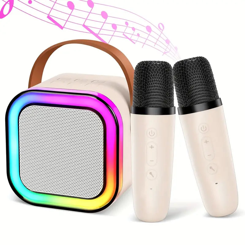 Ensemble Haut-Parleur Sans Fil avec 2 Microphones Portables