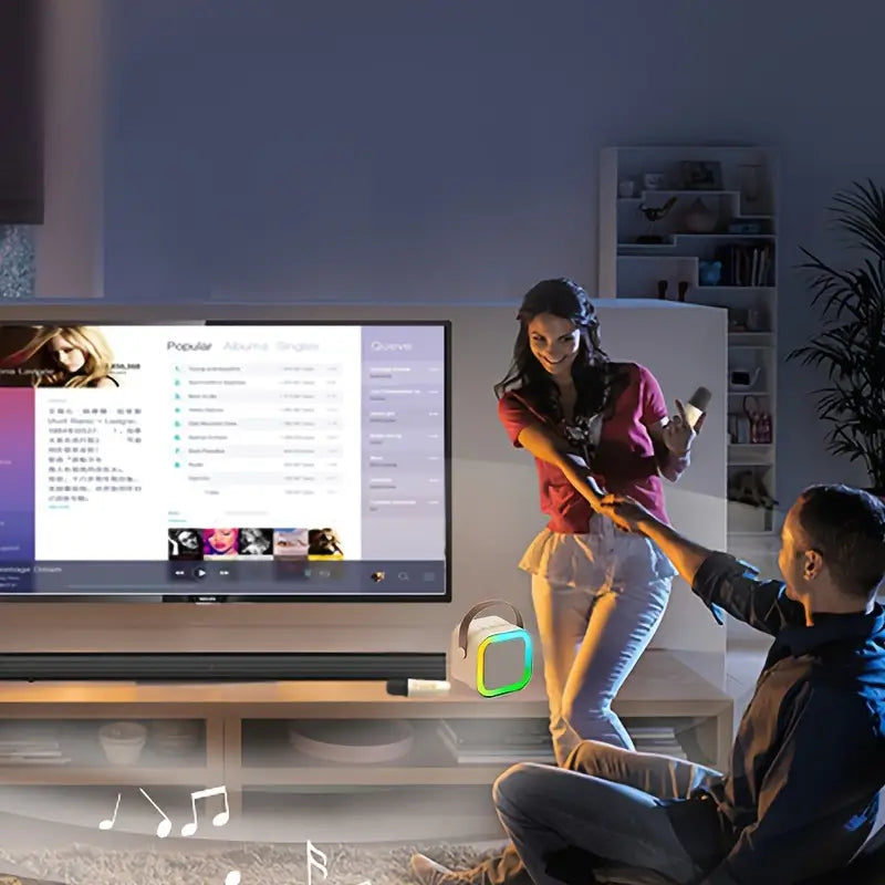 Ensemble Haut-Parleur Sans Fil avec 2 Microphones Portables