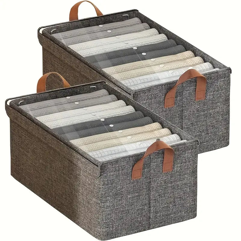 Boîte de rangement en tissu empilable pour vêtements