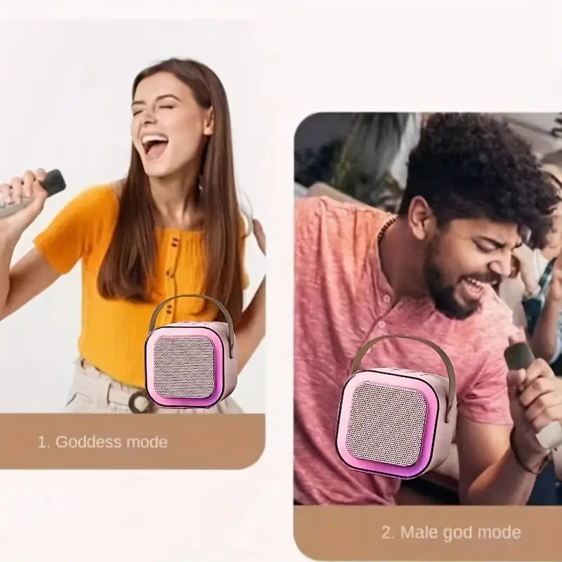 Ensemble Haut-Parleur Sans Fil avec 2 Microphones Portables