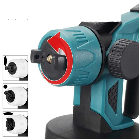 Pistolet à Peinture Électrique Rechargeable avec 3 buses