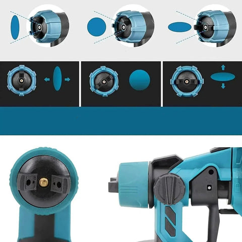 Pistolet à Peinture Électrique Rechargeable avec 3 buses