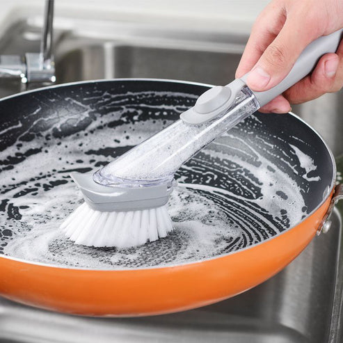 Brosse à vaisselle avec distributeur de savon liquide