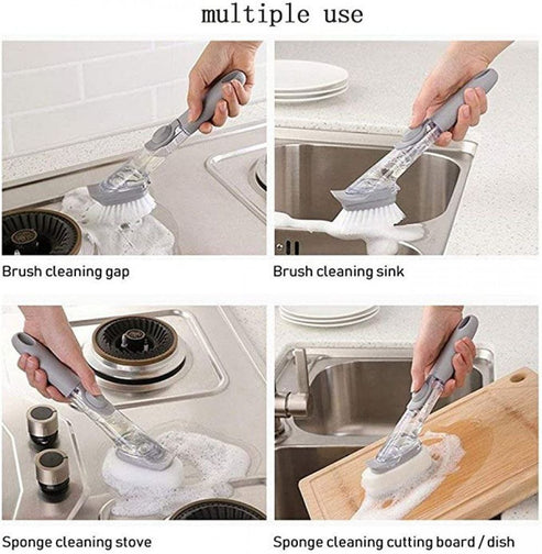 Brosse à vaisselle avec distributeur de savon liquide