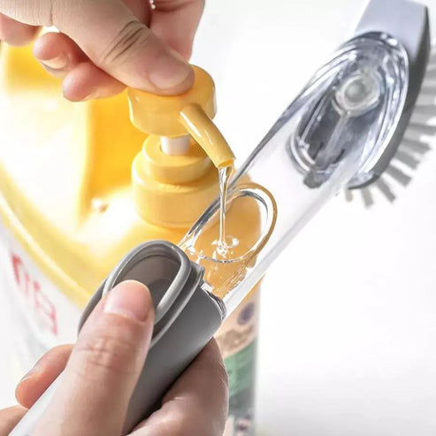 Brosse à vaisselle avec distributeur de savon liquide