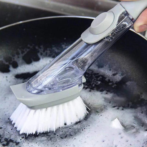 Brosse à vaisselle avec distributeur de savon liquide