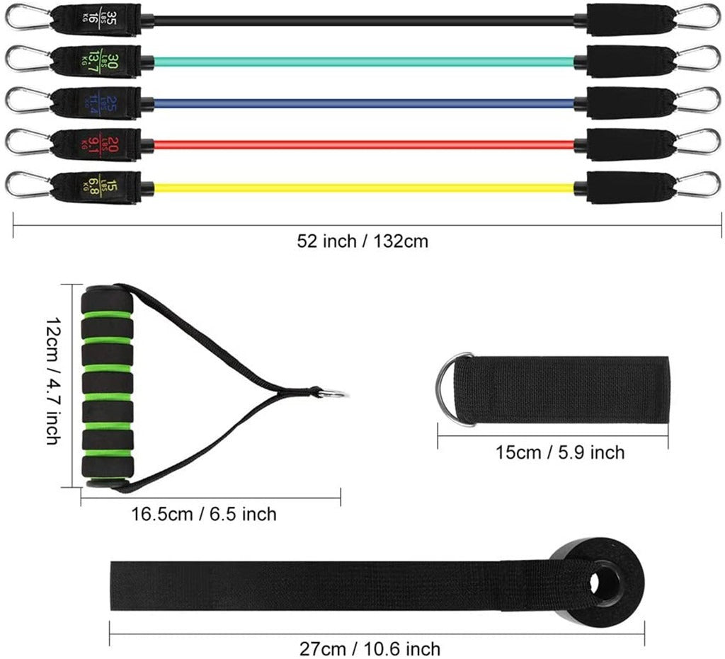 Ensemble de bandes de résistance pour le sport