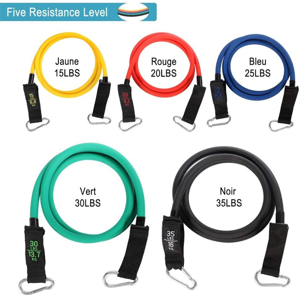Ensemble de bandes de résistance pour le sport