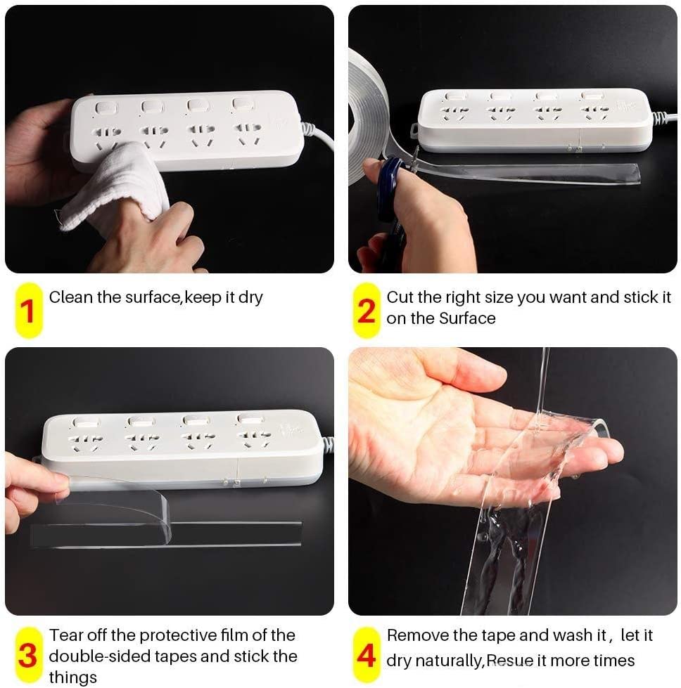 Nano ruban adhésif Double face Transparent