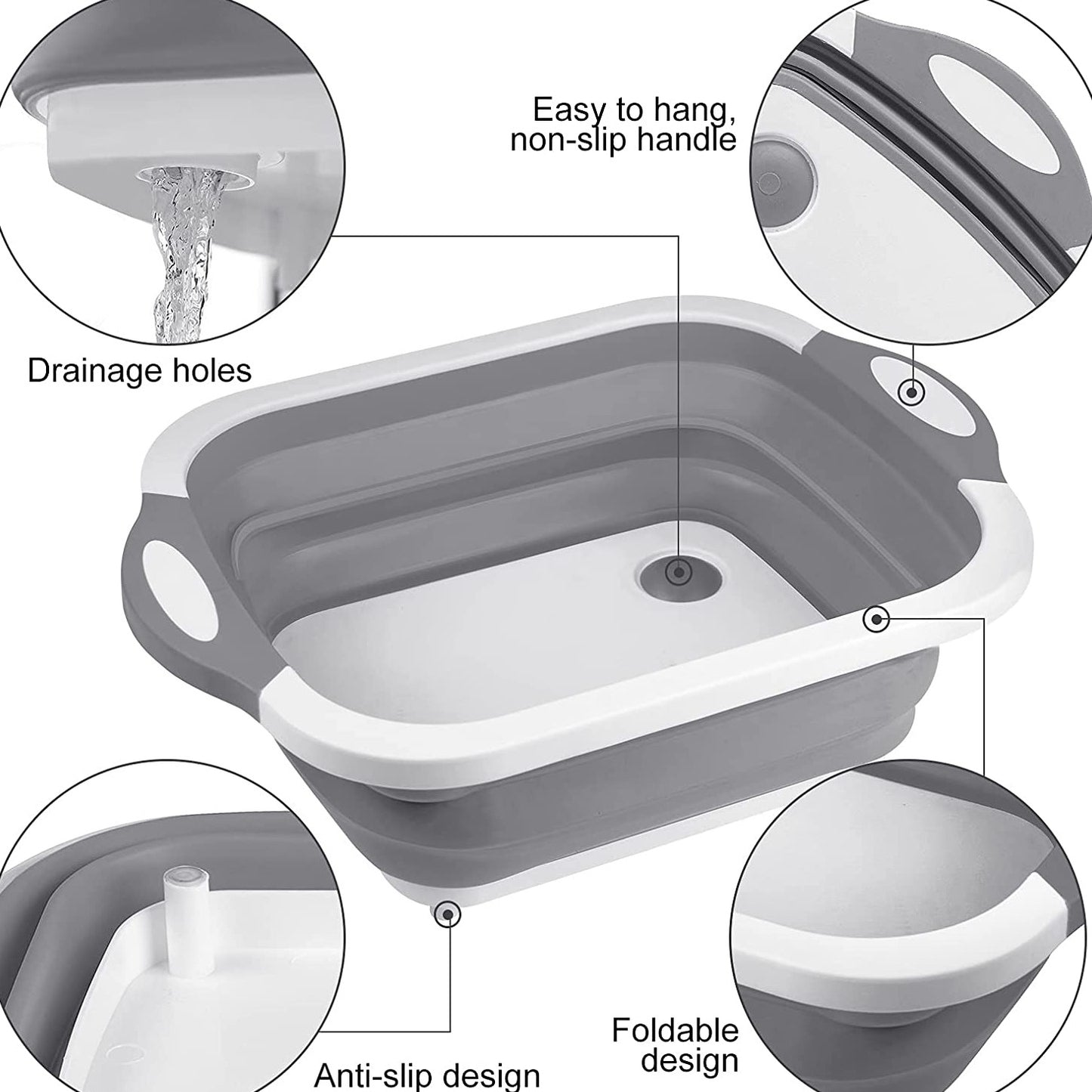 Multifonctions Panier Pliable 4 en 1 -Planche à découper