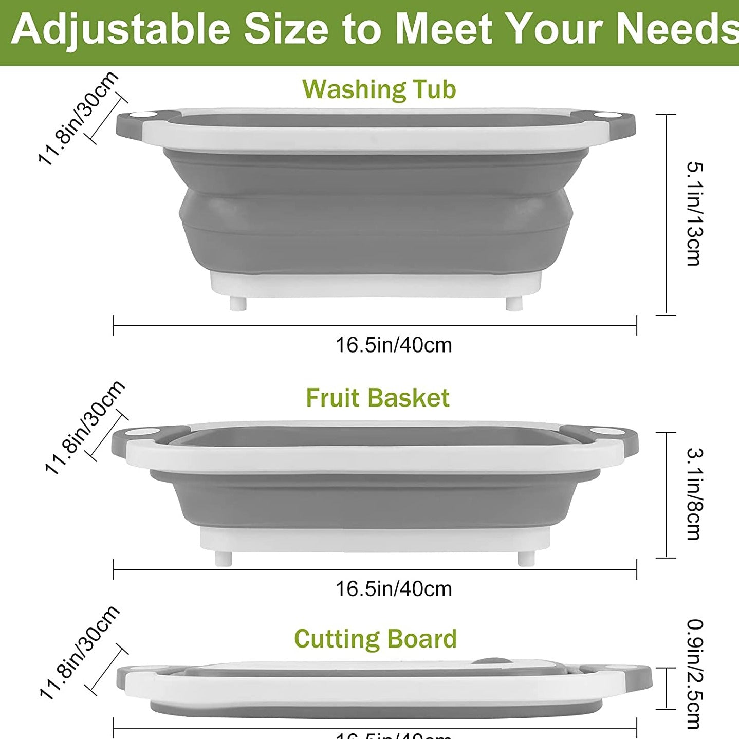 Multifonctions Panier Pliable 4 en 1 -Planche à découper