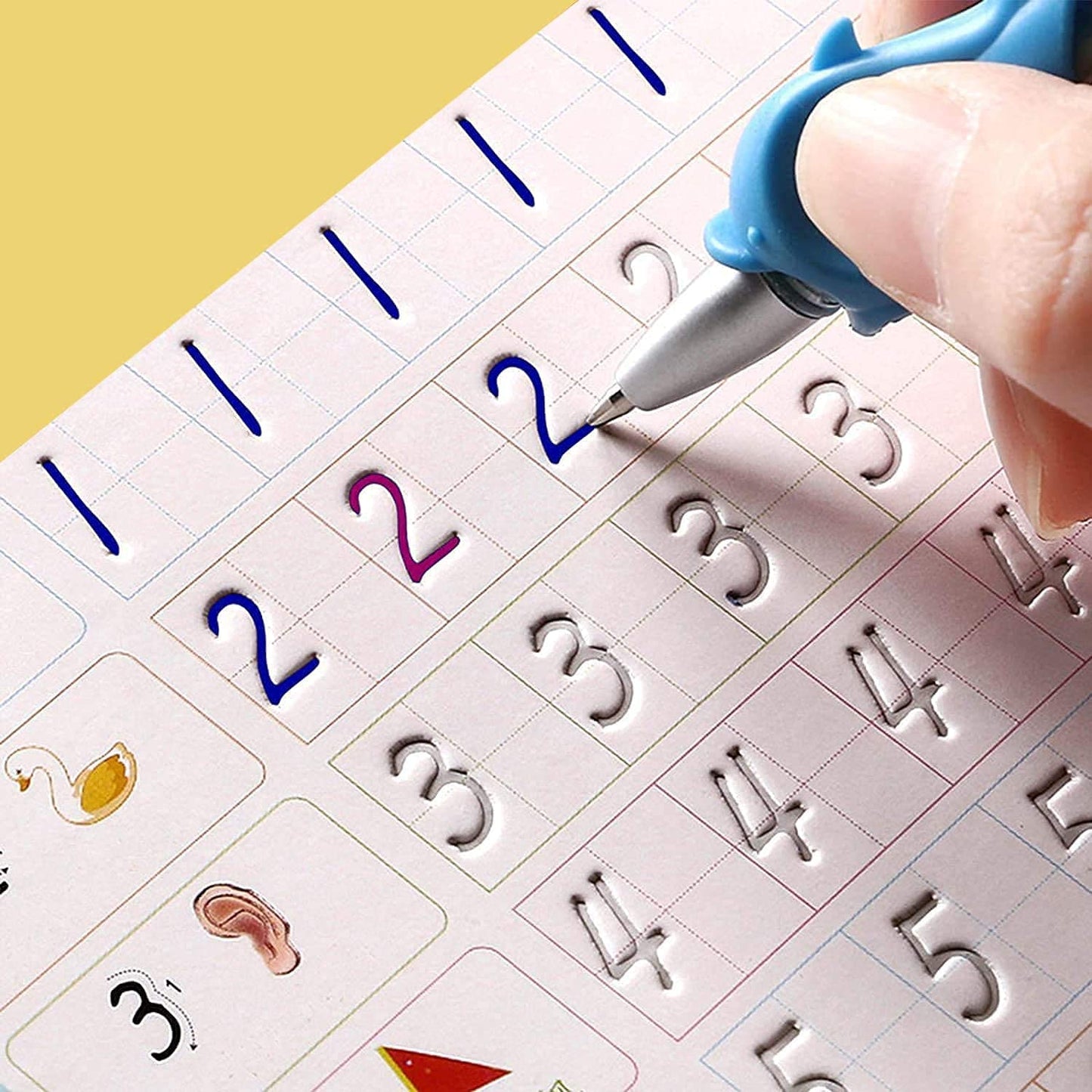 Cahier d'écriture calligraphie (12 livres) en Arabe/Anglais/Français