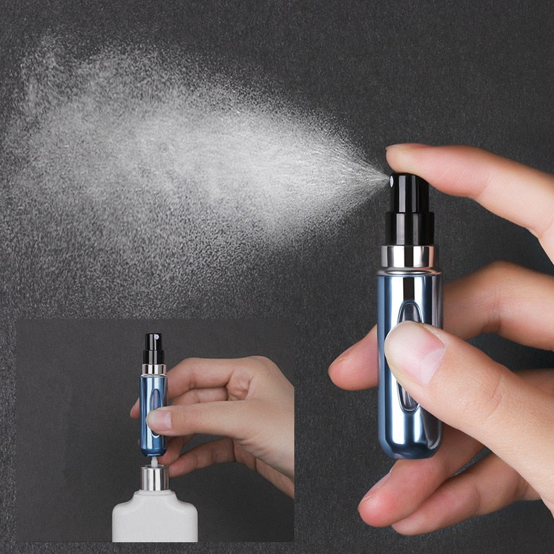 6 Mini Bouteille De Parfum Portable Rechargeable Avec Pompe De Parfum En Spray