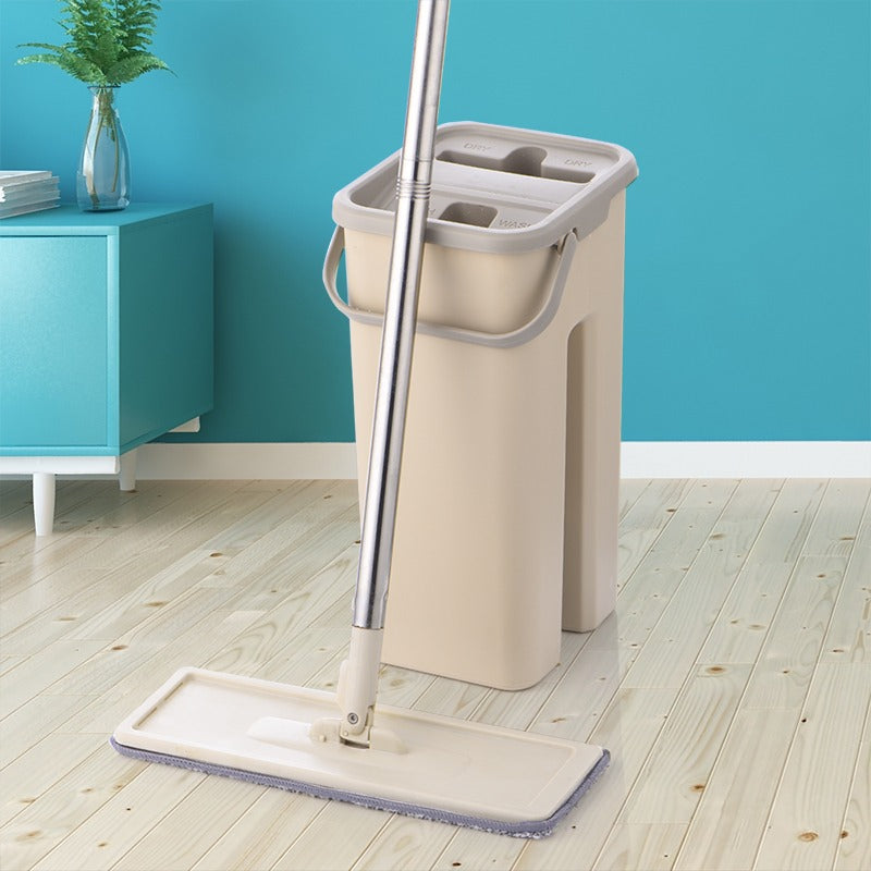 Balai serpillière rotatif avec seau