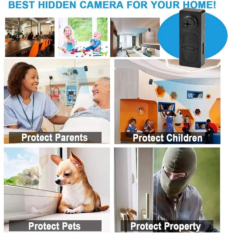 Bouton de chemise caméra hd