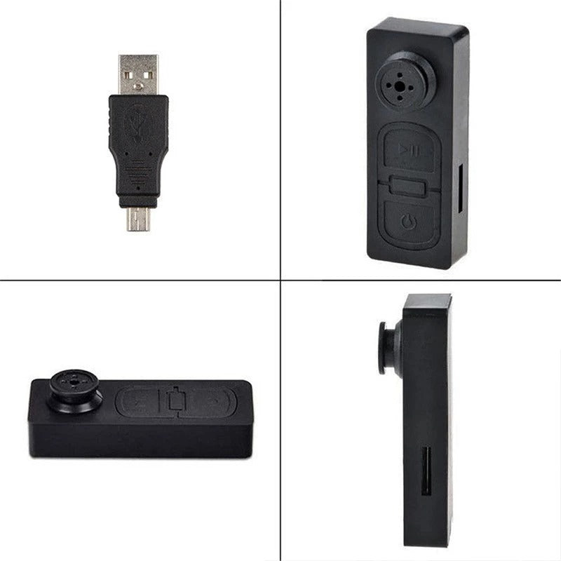 Bouton de chemise caméra hd