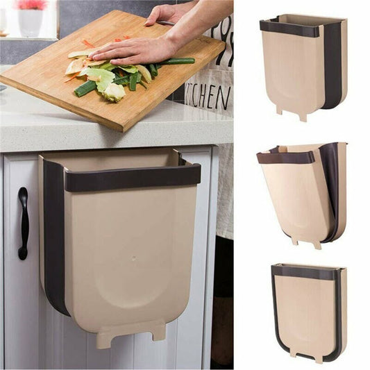 Poubelle pliable pour la porte d’armoire de cuisine