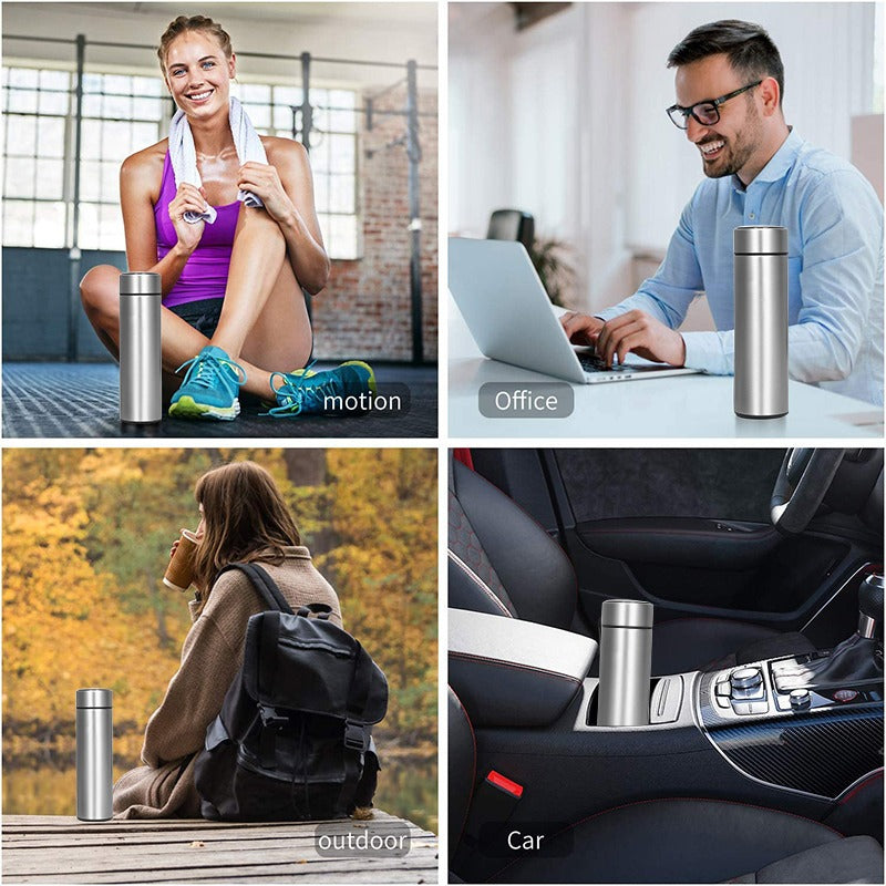 Thermos numérique intelligent en acier inoxydable