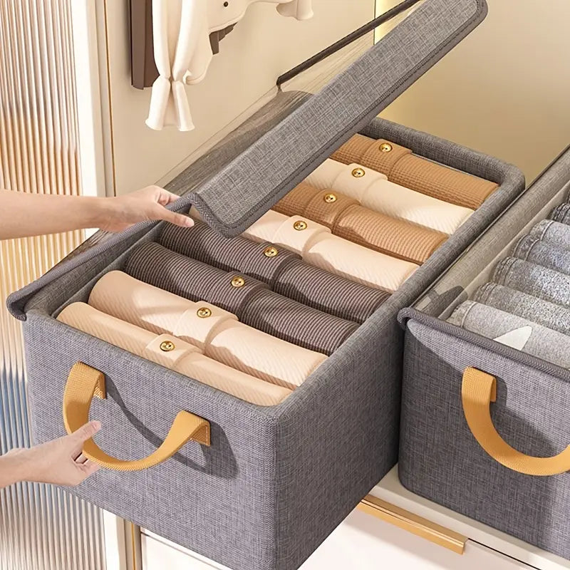 Boîte de rangement en tissu empilable pour vêtements