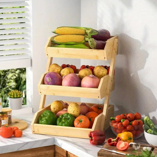 Panier à Fruits en Bambou – Design & Rangement Optimal