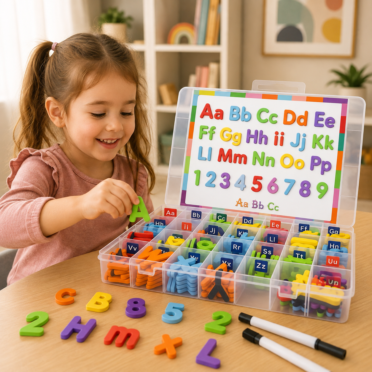 Alphabet et Nombres Magnétiques Multicolores  253 Pièces