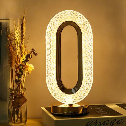 Lampe de table ovale tactile LED 3 couleurs
