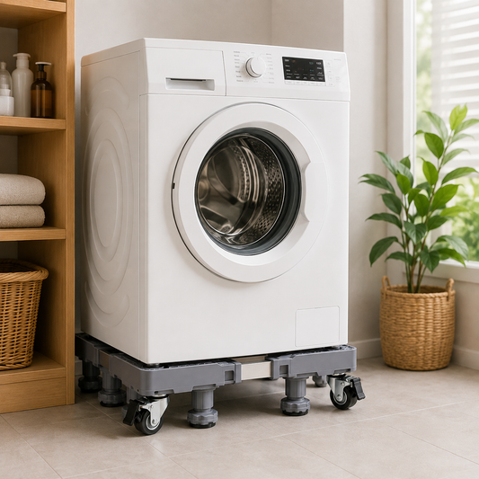 Support Universel Réglable pour Lave-Linge & Réfrigérateur – Facile à Déplacer & Nettoyer