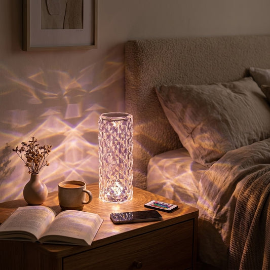 Lampe Magique à Effet Cristal Rechargeable Sans Fil – Commande Tactile