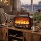 Radio Rétro 4-en-1 – Bluetooth, Lampe Flamme & Recharge Solaire