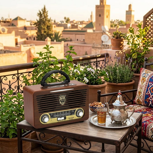 Radio Rétro MEIER M-115BT – Bluetooth, Rechargeable et Multifonction