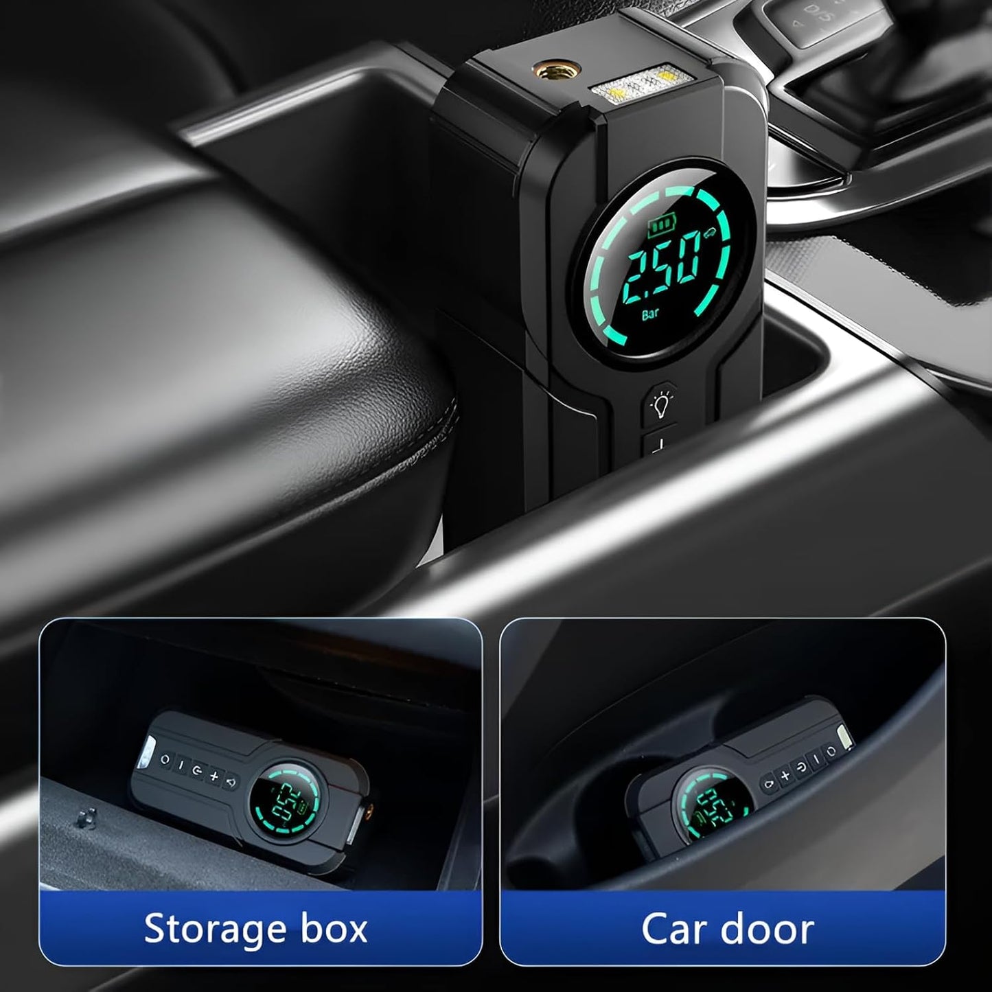 Démarreur de Voiture 4-en-1 avec Compresseur & Power Bank