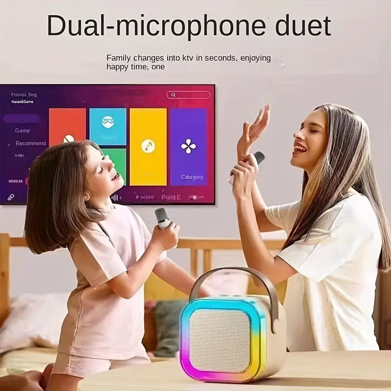 Ensemble Haut-Parleur Sans Fil avec 2 Microphones Portables
