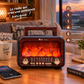 Radio Rétro 4-en-1 – Bluetooth, Lampe Flamme & Recharge Solaire