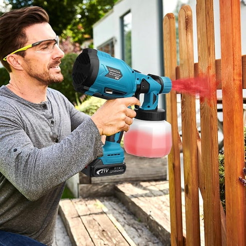 Pistolet à Peinture Électrique Rechargeable avec 3 buses