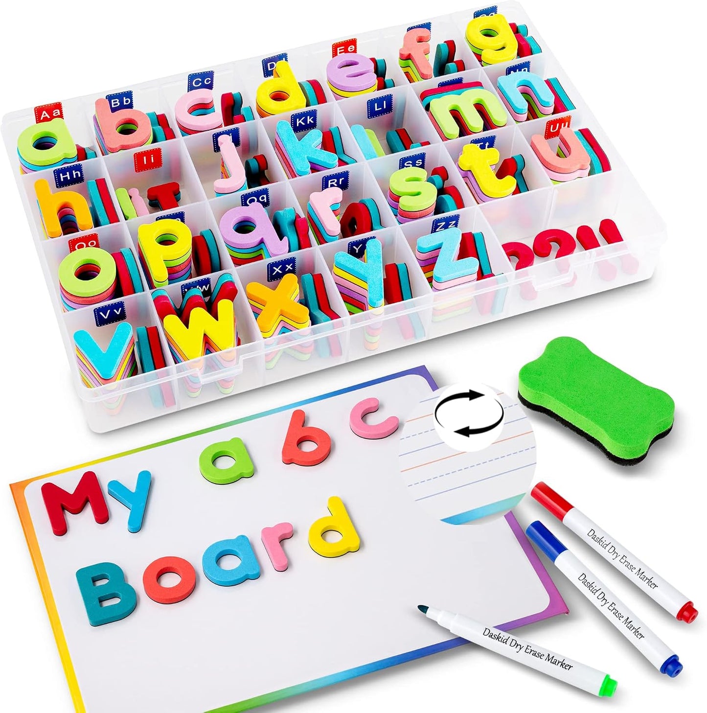 Alphabet et Nombres Magnétiques Multicolores  253 Pièces