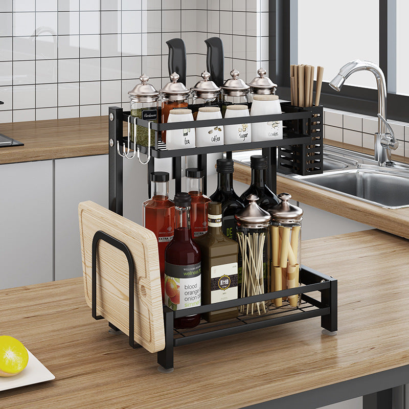 Étagère Multifonction de Cuisine à 2 Niveaux
