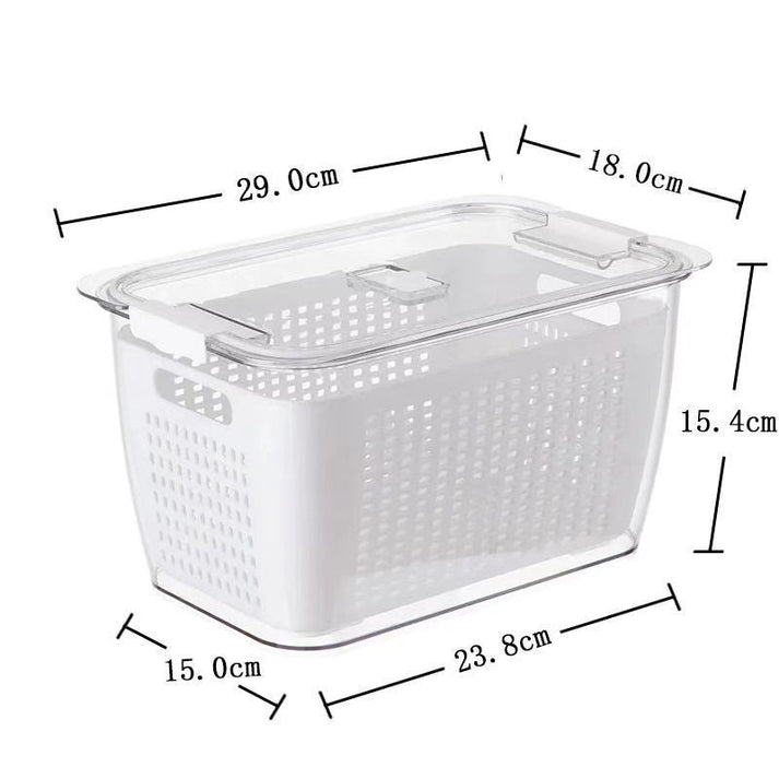 Organisateur de Réfrigérateur Transparent avec Couvercle