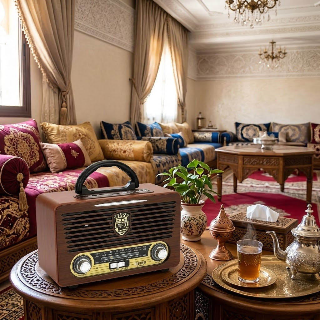 Radio Rétro MEIER M-115BT – Bluetooth, Rechargeable et Multifonction