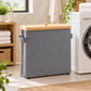 Organisateur de Papier Toilette avec Couvercle en Bambou – Design Élégant et Compact