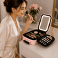 Trousse de Maquillage avec Miroir LED – Beauté & Rangement Tout-en-Un
