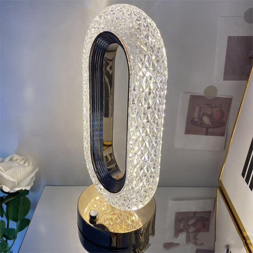 Lampe de table ovale tactile LED 3 couleurs